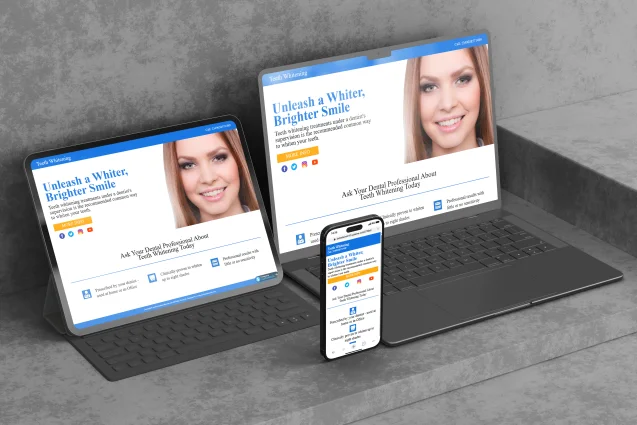 Teeth whitening landing page